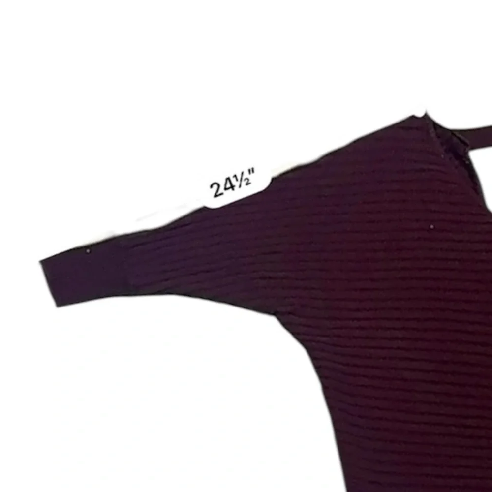Soho New York & Company Burgundy Open Back Sweater Tunic Knit Pullover – Size M - Picture 11 of 14